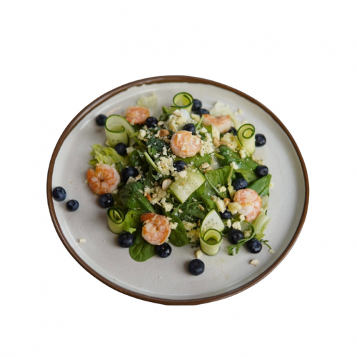 Shrimp and blueberry salad
