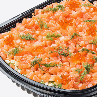 Салат Олів'є з лососем 1 кг