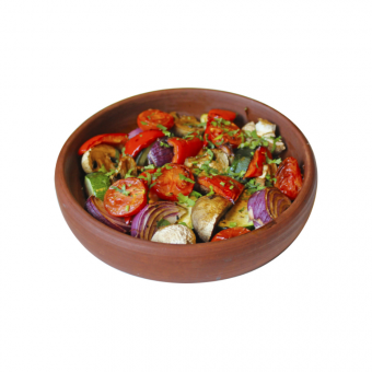 Vegetables on pan
