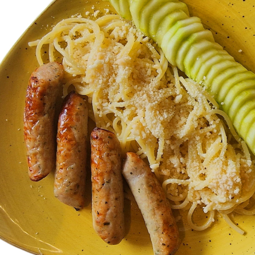 Спагетті з сосисками